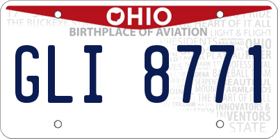 OH license plate GLI8771