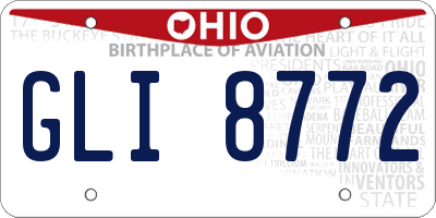OH license plate GLI8772