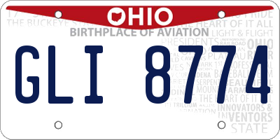 OH license plate GLI8774
