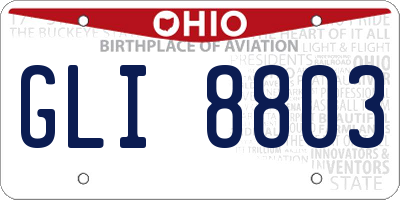 OH license plate GLI8803