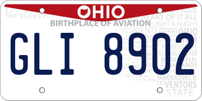OH license plate GLI8902