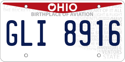 OH license plate GLI8916