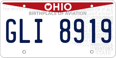 OH license plate GLI8919