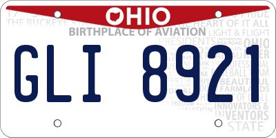 OH license plate GLI8921