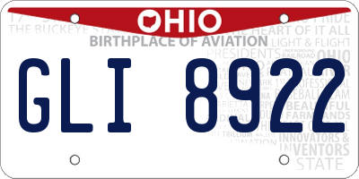 OH license plate GLI8922