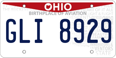 OH license plate GLI8929