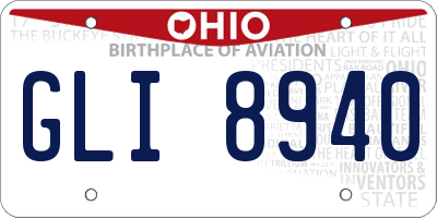 OH license plate GLI8940