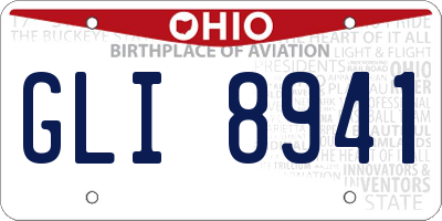 OH license plate GLI8941