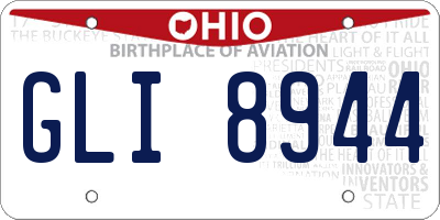 OH license plate GLI8944