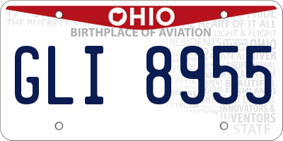 OH license plate GLI8955