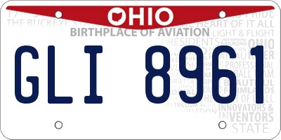OH license plate GLI8961