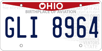 OH license plate GLI8964