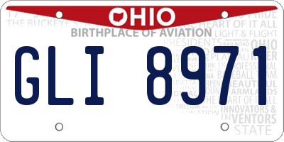 OH license plate GLI8971