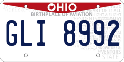 OH license plate GLI8992
