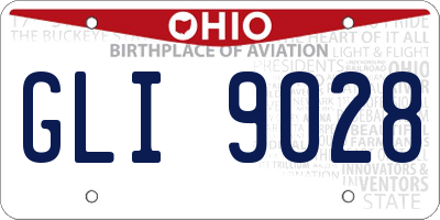 OH license plate GLI9028