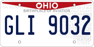 OH license plate GLI9032