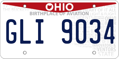 OH license plate GLI9034