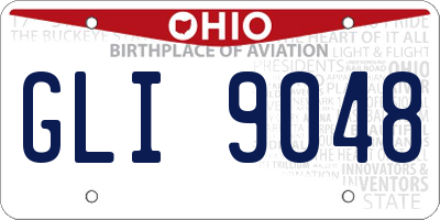 OH license plate GLI9048