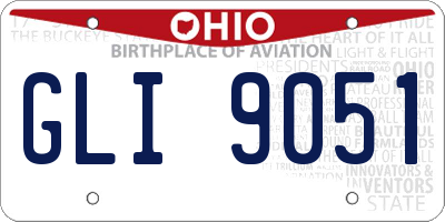 OH license plate GLI9051