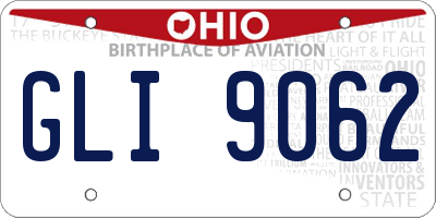 OH license plate GLI9062