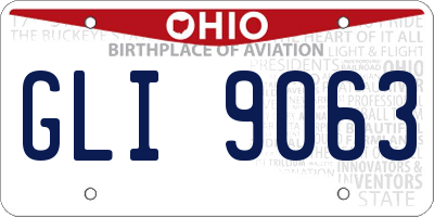 OH license plate GLI9063