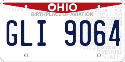 OH license plate GLI9064