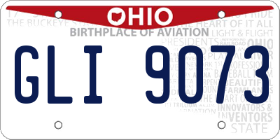 OH license plate GLI9073