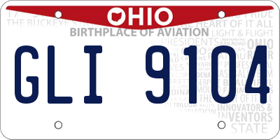OH license plate GLI9104