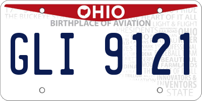 OH license plate GLI9121