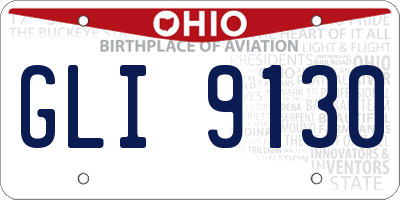OH license plate GLI9130