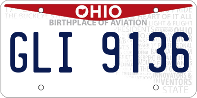 OH license plate GLI9136