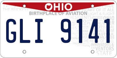 OH license plate GLI9141