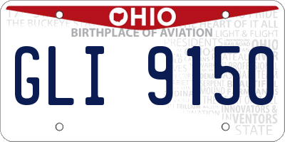 OH license plate GLI9150
