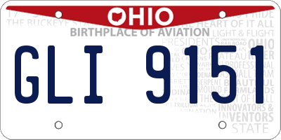 OH license plate GLI9151