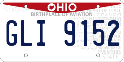 OH license plate GLI9152