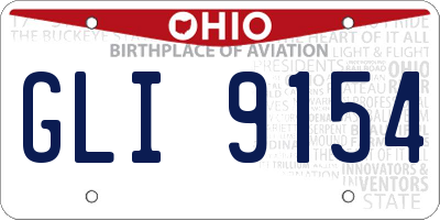 OH license plate GLI9154