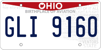 OH license plate GLI9160