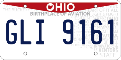 OH license plate GLI9161