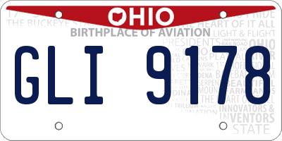 OH license plate GLI9178