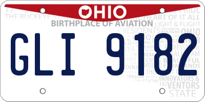 OH license plate GLI9182