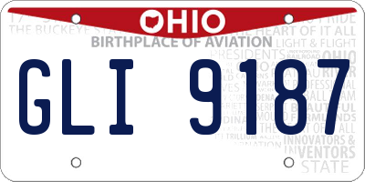 OH license plate GLI9187