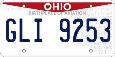 OH license plate GLI9253