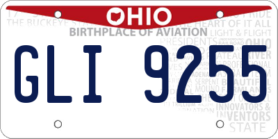 OH license plate GLI9255