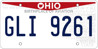 OH license plate GLI9261