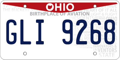 OH license plate GLI9268