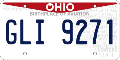 OH license plate GLI9271