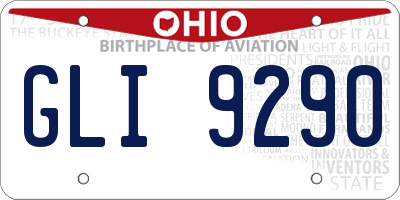 OH license plate GLI9290