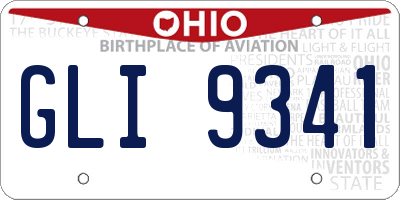 OH license plate GLI9341