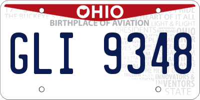 OH license plate GLI9348