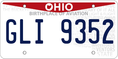OH license plate GLI9352